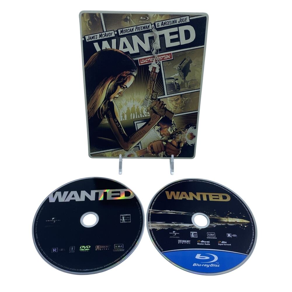 Wanted Steelbook Blu-ray DVD 2014 Limited Edition Jolie McAvoy